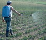 Rückenspritze mit ab Akku betriebener Membranpumpe Rückenspritze mit ab Akku betriebener Membranpumpe